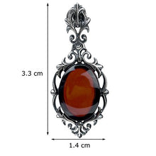 Load image into Gallery viewer, Cherry Amber Sterling Silver Antique Finish Stud Earrings
