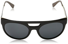 Load image into Gallery viewer, Versace Women's Brow Bar Sunglasses, Black/Grey, One Size
