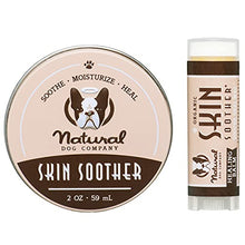 Load image into Gallery viewer, Natural Dog Company Skin Soother Bundle, Includes 2oz Tin + 0.15oz Stick, All Natural Healing Balm for Dogs, Relieves Dry, Itchy Skin, Treats Skin Irritations, Wounds, Hot Spots, Dermatitis
