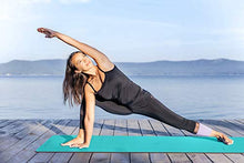 Load image into Gallery viewer, Heathyoga Eco Friendly Non Slip Yoga Mat, Body Alignment System, SGS Certified TPE Material - Textured Non Slip Surface and Optimal Cushioning,72"x 26" Thickness 1/4"
