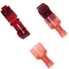 Load image into Gallery viewer, AIRIC 120PCS T Tap Wire Splice Connectors 22-10 Gauge Electric Wire Terminals Self-Stripping Nylon Fully Insulated Male Quick Disconnects Spade Terminals Kit

