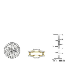 Load image into Gallery viewer, 0.25 Carat (ctw) Round White Diamond Ladies Wedding Enhancer Guard Ring 1/4 CT, 10K Yellow Gold, Size 8
