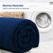 Load image into Gallery viewer, INGALIK All Season California King Size Soft Down Alternative Comforter - Quilted Duvet Insert with Corner Tabs - Winter Warm - Machine Washable (Navy Blue, Cal King (96×104inches))
