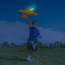 Load image into Gallery viewer, 2 Pack LED Light Airplane,17.5" Large Throwing Foam Plane,2 Flight Mode Glider Plane,Flying Toy for Kids,Gifts for 3 4 5 6 7 8 9 Years Old Boy,Outdoor Sport Toys Birthday Party Favors Foam Airplane
