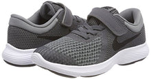 Load image into Gallery viewer, Nike Boy's Revolution 4 (PSV) Running Shoe, Dark Grey/Black-Cool Grey-White, 1.5Y Regular US Little Kid
