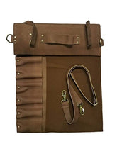 Load image into Gallery viewer, luvsecretlingerie Lightweight Premium Leather Chef Knife Bag/Chef Knife Roll 10 Pockets Tan Leather
