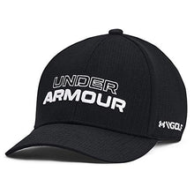 Load image into Gallery viewer, Under Armour Boys' Jordan Spieth Tour Hat , Black (001)/White , Youth Small/Medium
