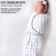 Load image into Gallery viewer, Swaddle Blanket, Baby Swaddle Wrap for Infant (0-3 Month), Adjustable Newborn Swaddle Set, 3-Pack Soft Organic Cotton, Grey
