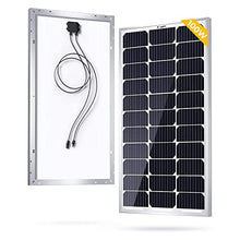 Load image into Gallery viewer, BougeRV 9BB 100 Watts Mono Solar Panel,21.9% High Efficiency Half-Cut Cells Monocrystalline Technology Work with 12 Volts Charger for RV Camping Home Boat Marine Off-Grid.
