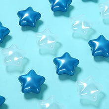 Load image into Gallery viewer, PlayMaty Star Ball Pool Pit Balls - Phthalate &amp; BPA Soft Plastic Balls 100 Pcs for Kids Toddlers Baby Play Tent Playpen Playhouse Birthday Party Decoration (Pearl Blue/Transparent-100 Stars)
