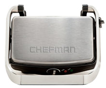 Load image into Gallery viewer, Chefman RJ02-V2 Contact Grill and Panini Press, Silver
