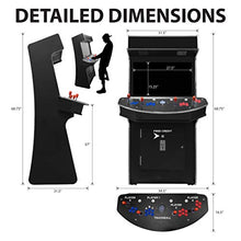 Load image into Gallery viewer, Creative Arcades Slim Full Size Stand-Up Commercial Grade Arcade Machine | 4 Player | 3500 Games | 32" LCD Screen | 4 Sanwa Joysticks | Trackball | 2 Stools Included | 3 Year Warranty
