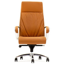 Load image into Gallery viewer, Forbes Genuine Leather Aluminum Base High Back Executive Chair - Tan
