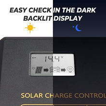 Load image into Gallery viewer, BougeRV Li 30Amp 12V/24V PWM Solar Charge Controller, Negative Ground Solar Panel Battery Regulator, with Backlit LCD Display, Adjustable Parameter, Dual USB Port, Charge Controller for Solar Panel
