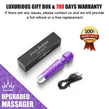 Load image into Gallery viewer, Powerful Vibrator Adult Sensory Toys,Mini Viberate Wand Massager with 20 Vibration Modes,Whisper Quiet,Waterproof,Handheld, Cordless Dildo,Sex Toys Accessories for Women Couples Pleasure(Purple)
