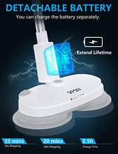 Load image into Gallery viewer, Electric Mop, Cordless Electric Spin Mop, Hardwood Floor Cleaner with Built-in 300ml Water Tank, Polisher with Led Headlight and Sprayer, Scrubber for Hard Floor &amp; Tile, Powerful Cleaner and Waxing
