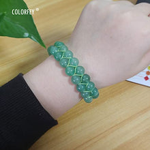 Load image into Gallery viewer, Green Aventurine Crystal Bracelet for Women, COLORFEY Handmade Real Aventurine Crystal Beads Bracelet 8mm Double-Layer, Heart Chakra Healing Stone Bracelet for Meditation fit for 6.7-8in
