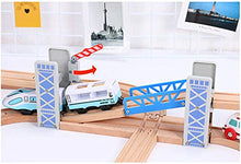 Load image into Gallery viewer, Z MAYABBO Wooden Train Set Accessories Wood Railway Bridge for Railroad Tracks, 2-Level Overpass Compatible for All Railway Tracks System
