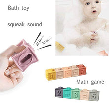 Load image into Gallery viewer, Soft Stacking Blocks for Baby Montessori Sensory Infant Bath Toys for Toddlee Toddlers Babies 6 9 Month 1 2 Year Old
