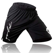 Load image into Gallery viewer, Gold BJJ Jiu Jitsu Shorts - IBJJF Approved No Gi Fight Short - for Grappling, MMA, Wrestling, Muay Thai &amp; Boxing (X-Small) Black
