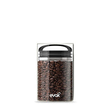 Load image into Gallery viewer, Prepara, Black Gloss handle, Evak Fresh Saver Airless Canister, Glass &amp; Stainless, Small, Medium
