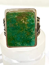 Load image into Gallery viewer, Royston Turquoise Ring Gem Green Turquoise Mens Large Natural 18k Gold &amp; Silver
