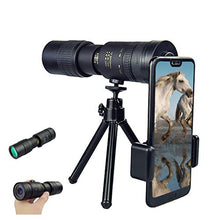 Load image into Gallery viewer, 4K 10-300X40mm Super Telephoto Zoom Monocular Telescope, Waterproof Fogproof Night Vision Monocular with Smartphone Holder &amp; Tripod for Bird Watching Hunting Camping Travelling Hiking (B)
