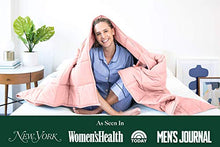 Load image into Gallery viewer, LUNA Adult Weighted Blanket | Natural Silky Cooling Bamboo &amp; Premium Glass Beads | 12 lbs - 48x72 - Full Size Bed | Designed in USA | Heavy Cool Weight for Hot &amp; Cold Sleepers | Pink
