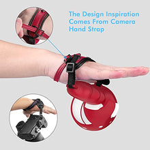 Load image into Gallery viewer, Touch Controller Grip Leather Cover for Oculus Quest 2, EWalos Double Protection Anti-Throw Silicone Handle Cover with PU Leather Knuckle Strap, DSLR Hand Strap Style Design(Red, 1 Pair)

