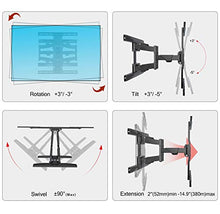 Load image into Gallery viewer, NB North Bayou TV Wall Mount Articulating Swivel TV Bracket for Most 45-75Inch Flat Screen Televisions VESA Compatible 200x200 Upto 600x400mm with 100 lbs Load Capacity P7
