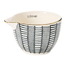 Load image into Gallery viewer, Creative Co-Op Stoneware, Black &amp; White, Set of 4 Measuring Cup, 4.5"
