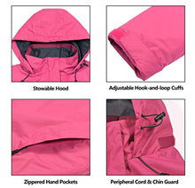Load image into Gallery viewer, Little Donkey Andy Women¡¯s Waterproof Rain Jacket Lightweight Outdoor Windbreaker Rain Coat Shell for Hiking, Travel Rose S
