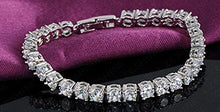 Load image into Gallery viewer, VPKJewelry 12.00 carat 4mm Clear Diamonique CZ 14k Gold Plated Tennis Bracelets Gold bracelet for Women
