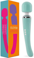 Load image into Gallery viewer, Rechargeable Personal Massager Large Edition by Oliver James, Wireless with 20 Vibration Patterns 8 Multi-Speed - Travel Bag Included (Green)
