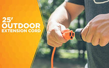 Load image into Gallery viewer, Southwire 2307SW Vinyl Outdoor Extension Cord In Orange With 3-Prong Plug (25 Feet, 16/3 gauge)
