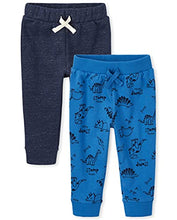 Load image into Gallery viewer, The Children's Place Baby Toddler Boys Dino Fleece Jogger Pants 2-Pack, Multi CLR, 3T
