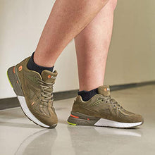 Load image into Gallery viewer, Extra Wide Walking Shoes for Men Wide Width Sneakers for Flat Feet Arch Fit Heel Pain Relief - Rebound Core (7 X-Wide, Army Green)
