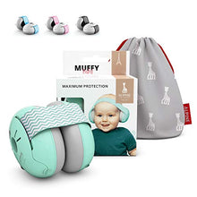 Load image into Gallery viewer, Alpine Muffy Baby Ear Protection for Newborn and Babies up to 36 Months - Noise Reduction Earmuffs for Toddlers and Kids to Prevent Hearing Damage &amp; Improve Sleep - Official Sophie La Girafe Edition
