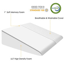 Load image into Gallery viewer, Forias Wedge Pillow for Sleeping 7.5" Bed Wedge Pillow for After Surgery Triangle Pillow Wedge for Acid Reflux Gerd Snoring Bed Elevation, Air Layer Wedge Cover | Memory Foam Top-Only One Wedge Pillow
