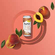 Load image into Gallery viewer, Humm Probiotic Kombucha Zero Sugar Peach Tea - No Refrigeration Needed, Keto-Friendly, Organic, Vegan, Gluten-Free - 11oz Cans (4 Pack)
