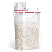 Load image into Gallery viewer, TBMax Rice Storage Container 5 Lbs, Small Airtight Dry Food Container for Flour Cereal Pasta Kitchen Pantry Organization -Red
