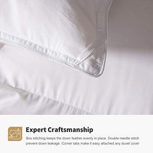 Load image into Gallery viewer, Premium Goose Feather Down Comforter Duvet Insert - 100% Skin-Friendly Cotton, Medium Weight Quilted for All Season Bedding (King, Ivory White)
