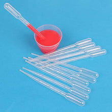 Load image into Gallery viewer, 100pcs 3ML Plastic Disposable Transfer Pipettes - Eye Dropper Set Transfer Graduated Pipettes Calibrated Dropper for Essential Oils &amp; Science Laboratory
