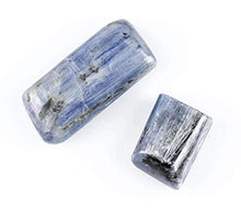 Load image into Gallery viewer, Blue KYANITE Tumbled Stones - Two Genuine Natural Blue Kyanite Polished Rocks, Reiki Crystals and Healing Stones E1026

