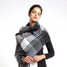 Load image into Gallery viewer, Women's Fashion Long Shawl Winter Warm Big Grid Scarf
