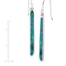 Load image into Gallery viewer, Silpada 'Turquoise Drop' Compressed Turquoise Drop Earrings in Sterling Silver
