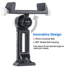 Load image into Gallery viewer, Phone Holder Adapter for Tripod, On Table iPhone Stand, Arca QR, 1/4" Screw Mount, 360 Degree Ball Head Rotate &amp; Tilt Vertical &amp; Horizontal, Fits iPhone 6 7 8 X 11 Pro Se Samsung Phone Clamp
