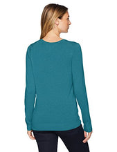 Load image into Gallery viewer, Amazon Essentials Women's Lightweight Long-Sleeve V-Neck Sweater, Teal Heather, Medium
