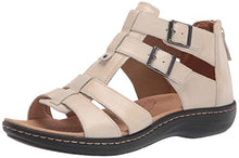 Load image into Gallery viewer, Clarks Women's Laurieann Remi Flat Sandal, Ivory Nubuck, 11

