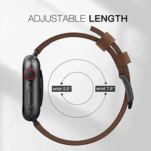 Load image into Gallery viewer, EDIMENS Leather Bands Compatible with Apple Watch 45mm 42mm 44mm Band Men Women, Vintage Genuine Leather Wristband Replacement Band Compatible for Apple Watch iwatch Series 7 6 5 4 3 2 1, SE Sports Retro Walnut
